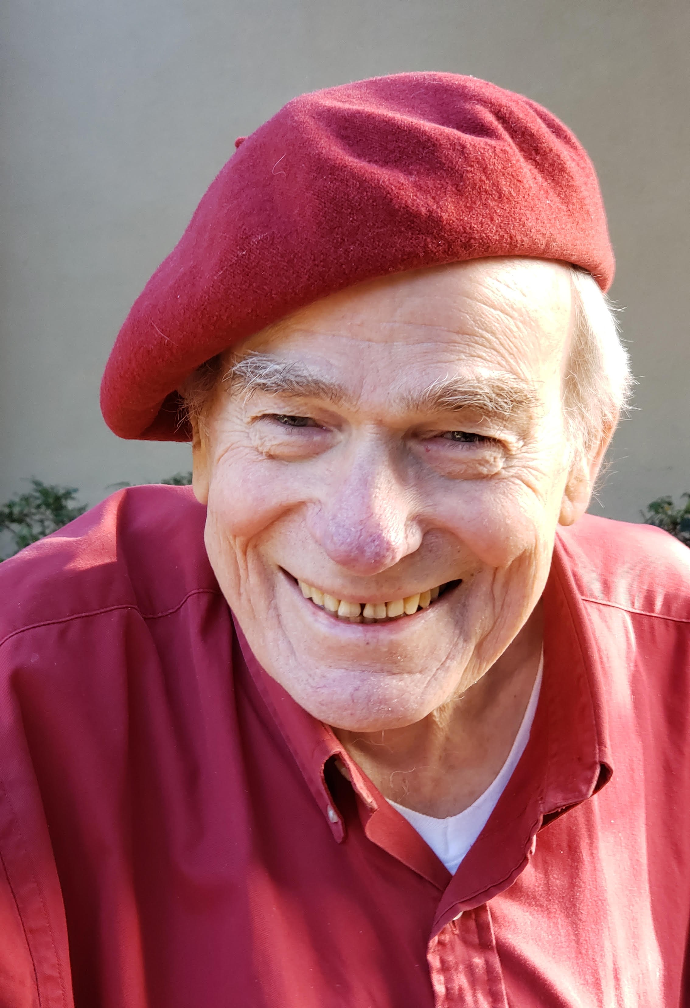 William A. Goddard third a professor in Caltech with red beret
